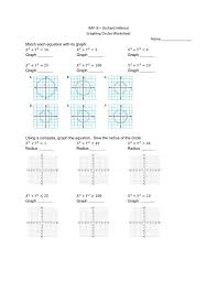 Graphing Circles Ws
