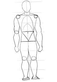 how to draw a body male female step