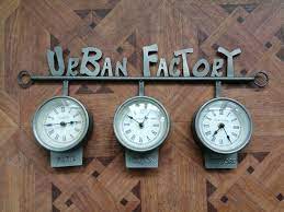 Vintage Urban Factory Clock Industrial