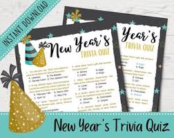 Oct 02, 2018 · an ideal new year's trivia quiz consists of the events, history, and traditions surrounding the magical and mystical aura of the new year's day and eve. New Year S Eve Quiz Etsy