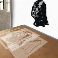 Darth Vader Stencil In 3 Layers