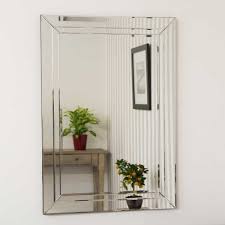 All Glass Large Wall Mirror 100cm X