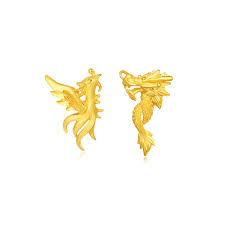 Yes, you are hearing that correctly. Chinese Wedding Collection Dragon 999 9 Gold Dragon And Phoenix Earrings Chow Sang Sang Jewellery Eshop