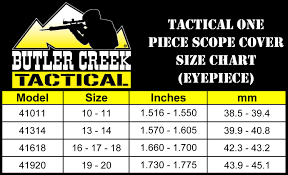 Butler Creek Tactical One Piece Eyepiece Scope Cover Size 16 17 18 1 660 1 700 Inch 42 3 43 2mm