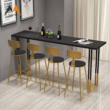 A bar table set is a must for anyone wanting to have a mini bar within their own home. Home Furniture Commercial Rectangular Modern High Bar Table China Dining Furniture Dining Set Made In China Com