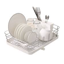 Stainless steel kitchen dish drainer rack with drip tray cutlery holder sink. Stylish Sturdy Stainless Steel Metal Wire Medium Dish Drainer Drying Rack Dish Rack China Dish Rack And Plate Rack Price Made In China Com