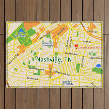 map of nashville tn outdoor rug by