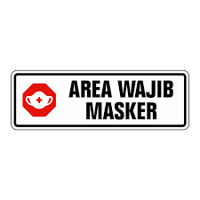 Ada yang butuh stiker seperti ini? Jual Rambu Plang Area Wajib Memakai Masker 30cm X 10cm Akrilik Kota Bandung Takama Rambu Store Tokopedia