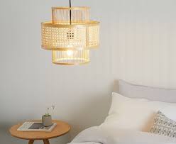 Woven Rattan Lampshades Colourful
