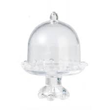 Dolls House Cake Stand With Dome Lid
