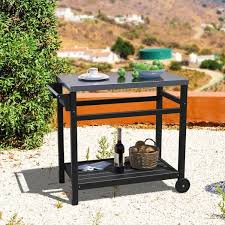 Outdoor Patio Black Grilling Backyard Bbq Grill Cart