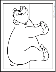 Bears coloring page to print and color for free. Bear Coloring Pages Grizzlies Koalas Pandas Polar And Teddy Bears
