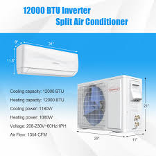 12000btu 17 seer2 208 230v ductless mini split air conditioner and heater