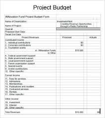 Program Budget Template Program Budget Template Excel