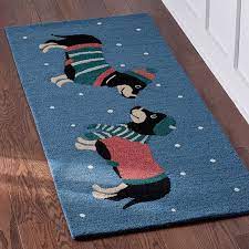 winter hand hooked wool rug the