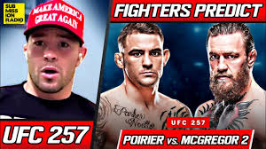 The mcgregor vs poirier one is already online. Fighters Predict Conor Mcgregor Vs Dustin Poirier 2 Ufc 257 Youtube