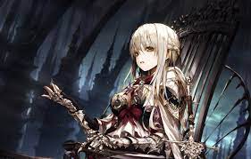 Wallpaper girl, sword, armor, anime ...