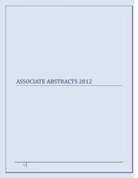 Associate Abstracts 2016 American