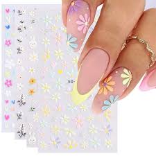flower nail art stickers 5d embossed