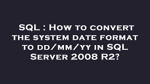 sql server 2008 r2