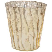 gold mercury glass candle holder