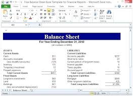 Know Your Company Or Personal Balance Sheet Monthly Template Excel