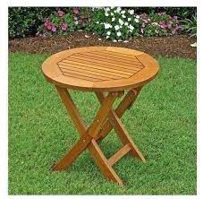 Round Wooden Folding Accent Patio End