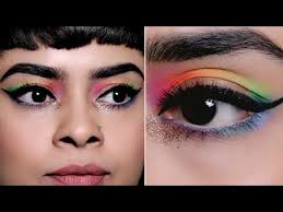 rainbow cut crease eye makeup