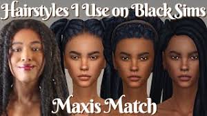 black sims maxis match