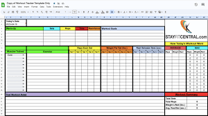 google sheets weight training template