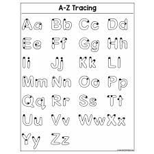 a z letter tracing worksheet