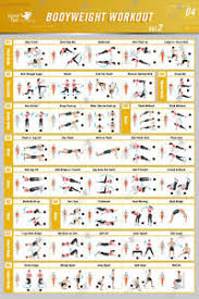 Details About Bodyweight Exercise Poster Bodybuilding Guide Fitness Gym Chart