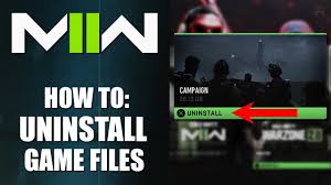 how to uninstall game files in modern