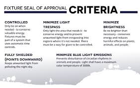 Approved Lighting To Reduce Light Pollution