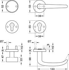 Door Handle Set Stainless Steel