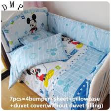 6 7pcs Cartoon Baby Bed Around Protetor