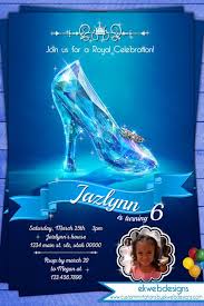Cinderella Birthday Invitations Cinderella Glass Slipper Invitation