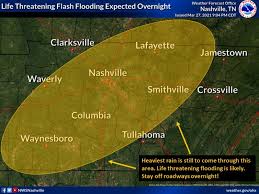 A flash flood emergency is also in effect in waverly, mcewen and tennessee ridge through saturday evening. Storm Update Widespread Flash Flooding Across Mid Tn Williamson Source