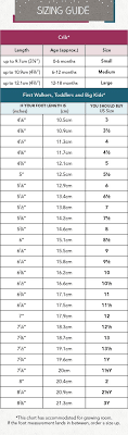 Size Chart For All See Kai Run Shoes Toddler Shoes Baby