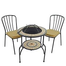 Brava Tall Firepit Table With 2 Milan
