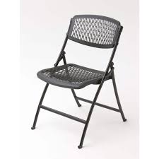 hdx plastic seat folding chair in black