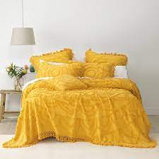 bianca santorini mustard bedspread set