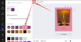 change the background color in canva