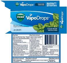 vicks vapodrops cough relief menthol