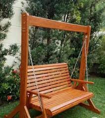 Modern Wooden Garden Swing Chair 2 Seater