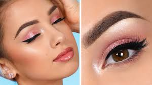 easy pink smokey eye makeup tutorial