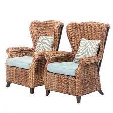 Pair Of Pier 1 Imports Wicker Wingback