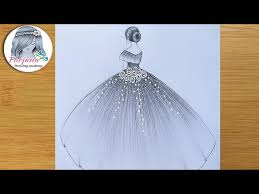 how to draw a with beautiful gown