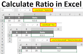 calculate ratio in excel formula