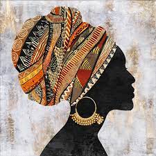 Black Tribal Art Painting African Women
